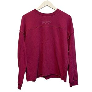 Roxy Sweatshirt size small crew neck pullover‎ fuchsia